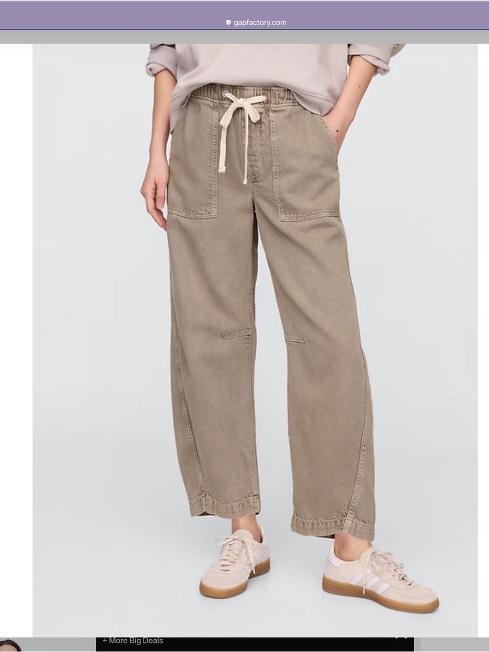 Mid Rise SuperSoft Pull-On Barrel Jeans